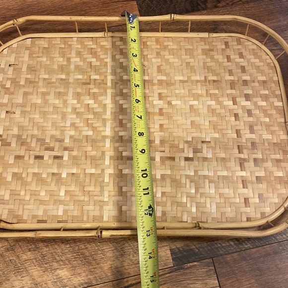 Wicker and bamboo servicing tray - Picture 4 of 5